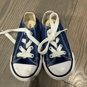 Little Kids Blue Converse Low-Top Sneakers